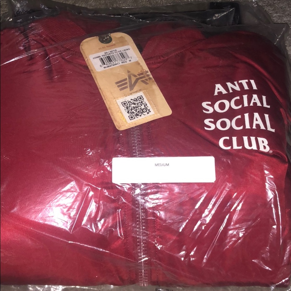 Anti social social club bomber jacket